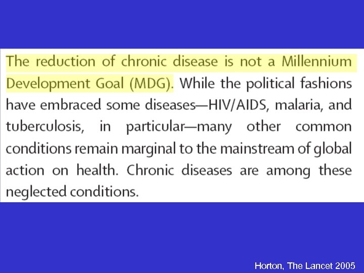 Horton, The Lancet 2005 