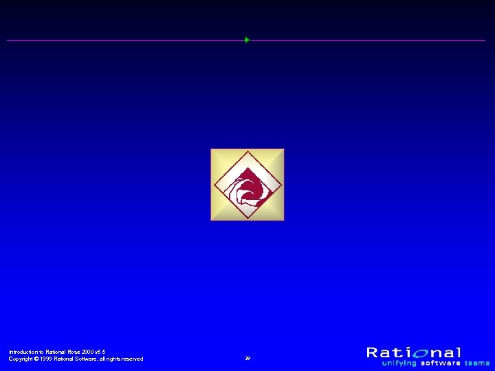 Introduction to Rational Rose 2000 v 6. 5 Copyright © 1999 Rational Software, all
