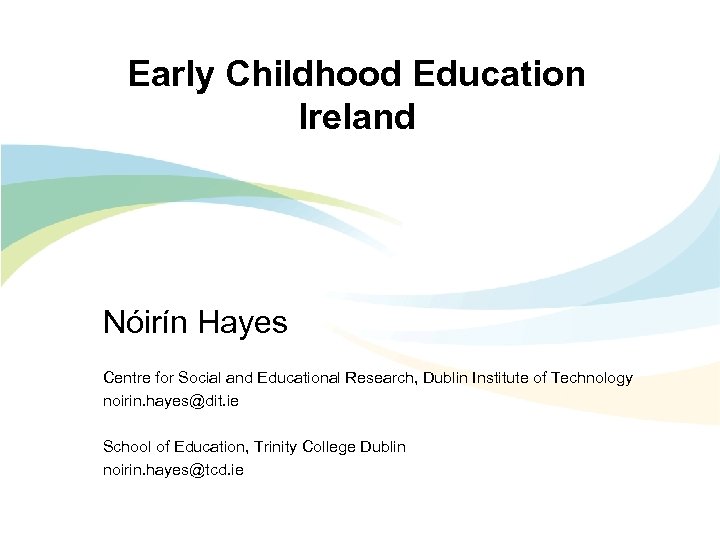 phd in early childhood education ireland