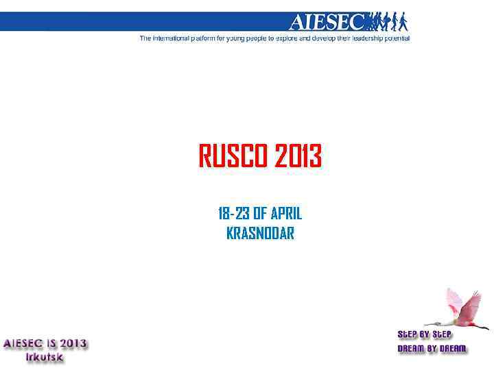 RUSCO 2013 18 -23 OF APRIL KRASNODAR 
