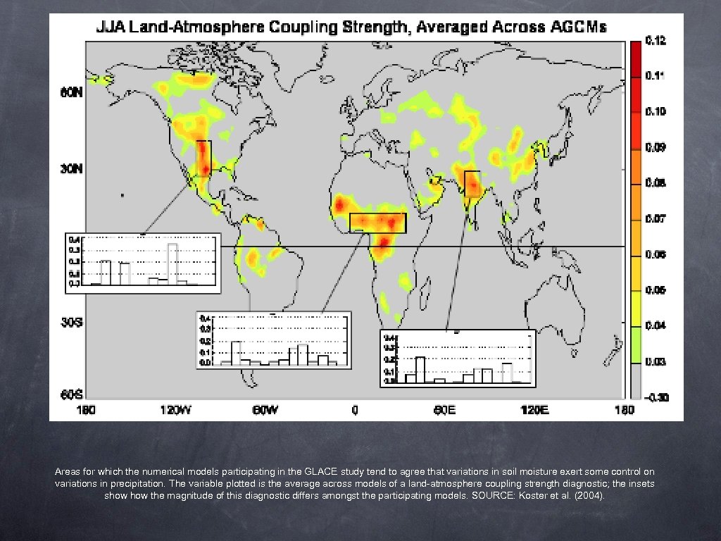 Areas for which the numerical models participating in the GLACE study tend to agree