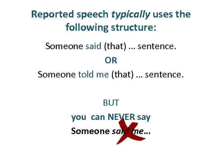 Reported speech sentences