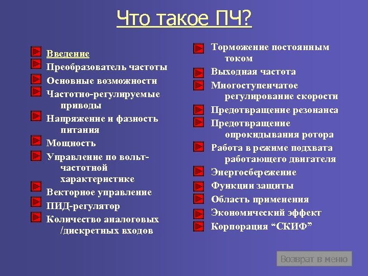 Что такое ПЧ? Введение Преобразователь частоты Основные возможности Частотно-регулируемые приводы Напряжение и фазность питания