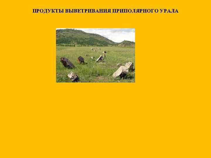 ПРОДУКТЫ ВЫВЕТРИВАНИЯ ПРИПОЛЯРНОГО УРАЛА 