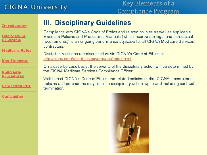 Key Elements of a Compliance Program Introduction Overview of Programs Introduction Overview Rules Medicare