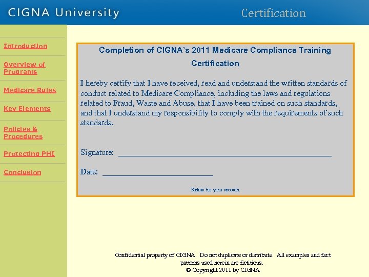 Certification Introduction Overview of Programs Introduction Overview Rules Medicare of Programs Key Elements Medicare