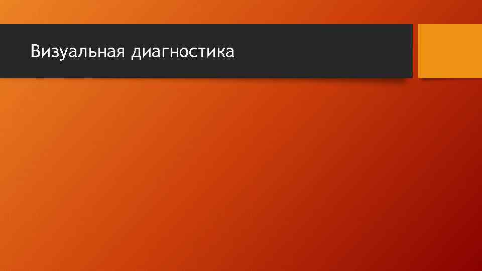 Визуальная диагностика 