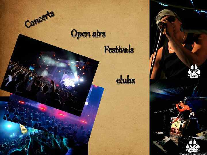 erts onc C Open airs Festivals clubs 