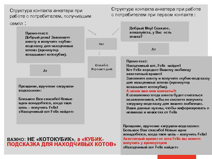 Структура контакта анкетера при работе с потребителем при первом контакте : Структура контакта анкетера