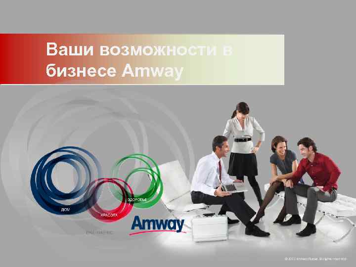 Ваши возможности в бизнесе Amway © 2011 Amway Russia All rights reserved 