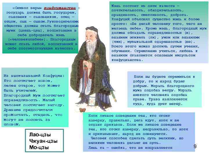  «Символ веры» конфуцианства : государь должен быть государем, сановник — сановником, отец —