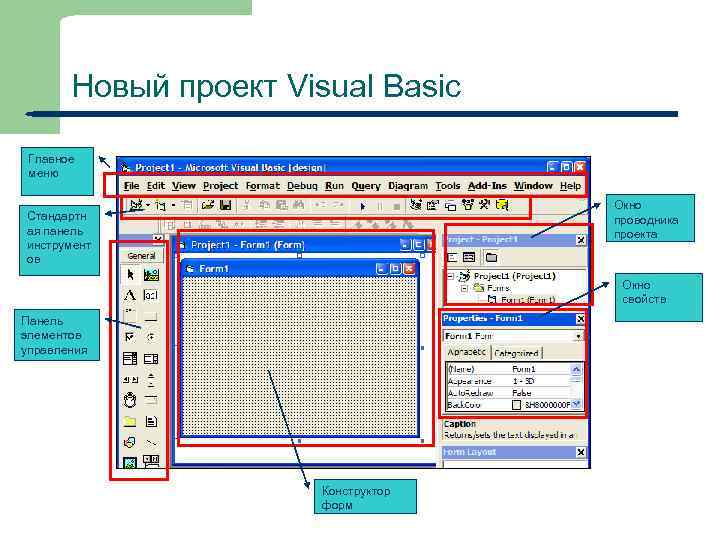 Сколько форм может содержать проект visual basic