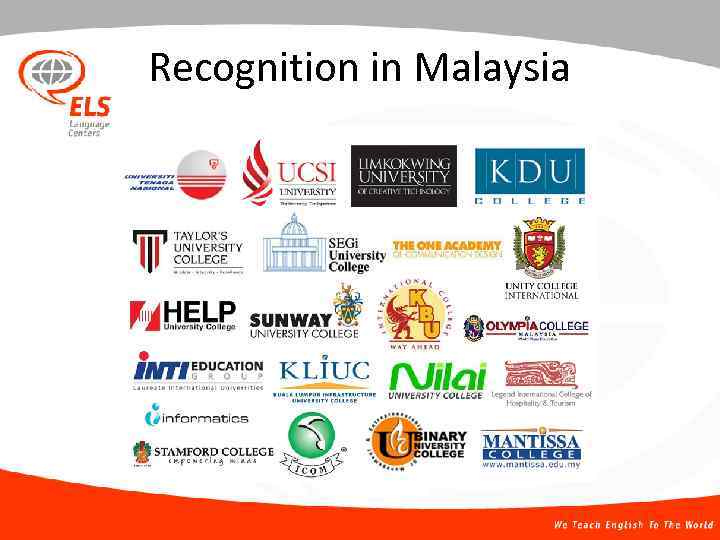 Recognition in Malaysia 