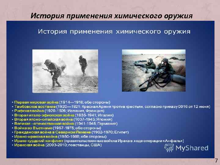 История применения химического оружия 7 