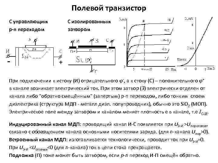 Схема полевого транзистора с p n переходом