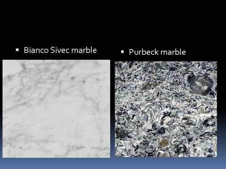  Bianco Sivec marble Purbeck marble 