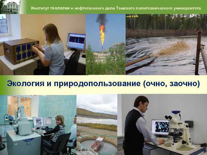 Институт геологии и нефтегазового дела Томского политехнического университета Экология и природопользование (очно, заочно) 31