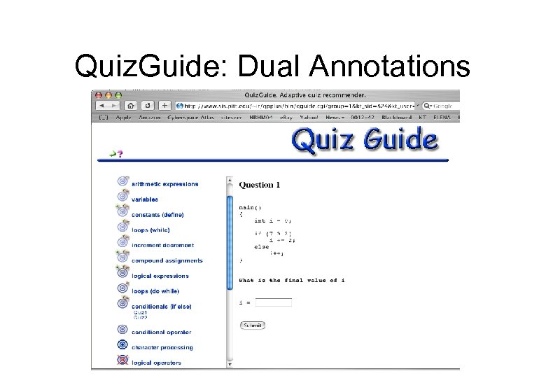 Quiz. Guide: Dual Annotations 
