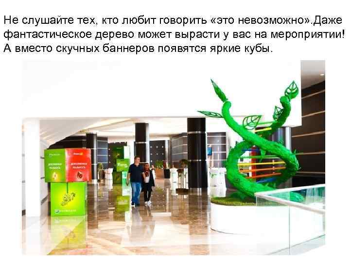 Не слушайте тех, кто любит говорить «это невозможно» . Даже фантастическое дерево может вырасти