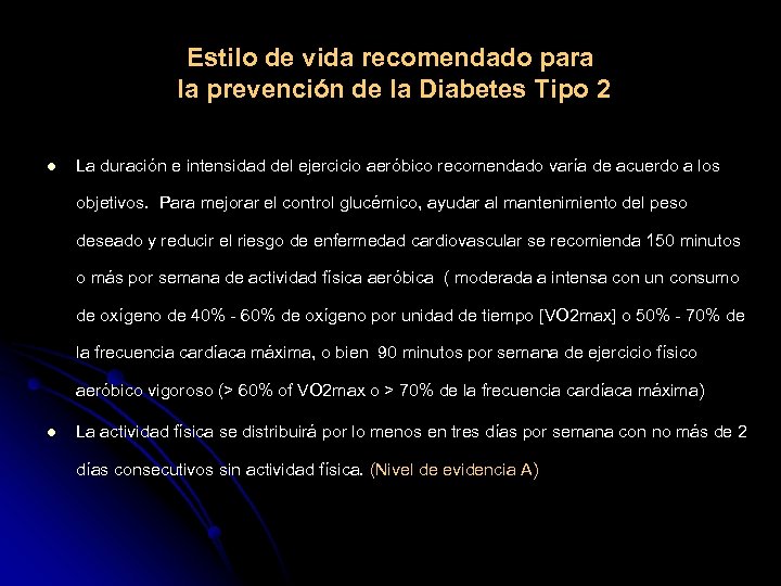 Estilo de vida recomendado para la prevención de la Diabetes Tipo 2 l La