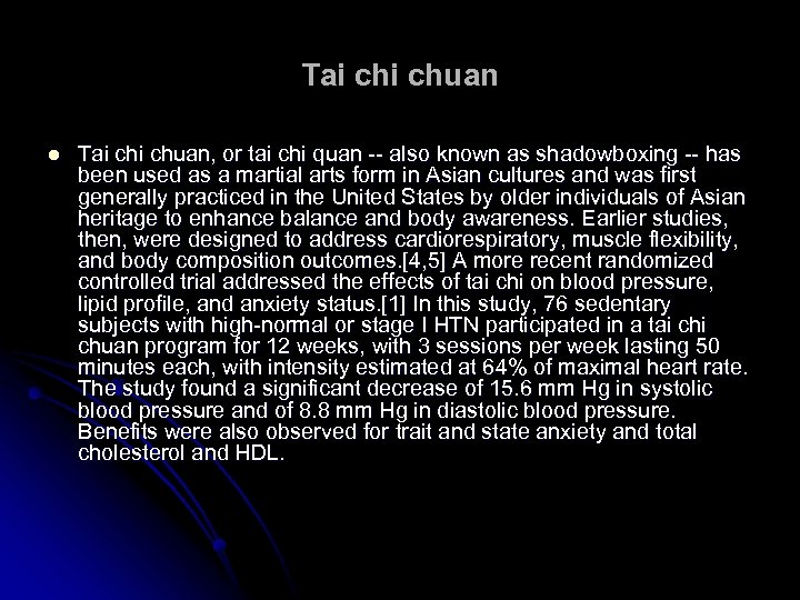 Tai chuan l Tai chuan, or tai chi quan -- also known as shadowboxing