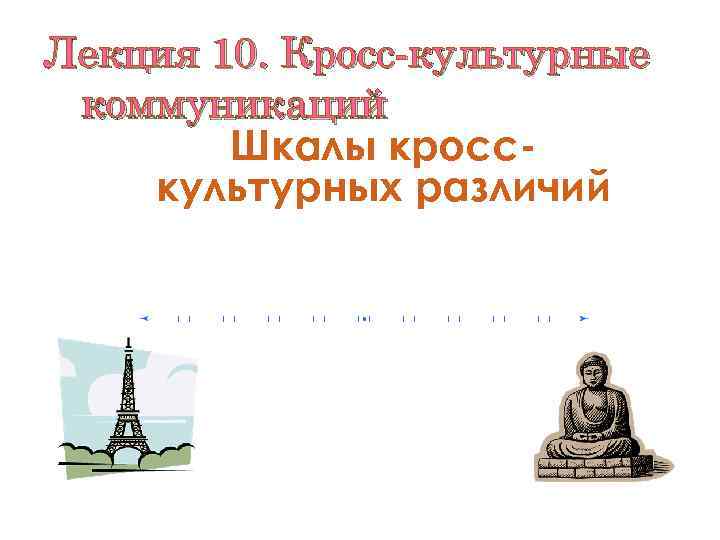 Лекция 10. Кросс-культурные коммуникаций Шкалы кросс культурных различий 