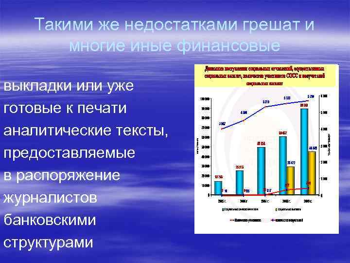 Такими же недостатками грешат и многие иные финансовые выкладки или уже готовые к печати