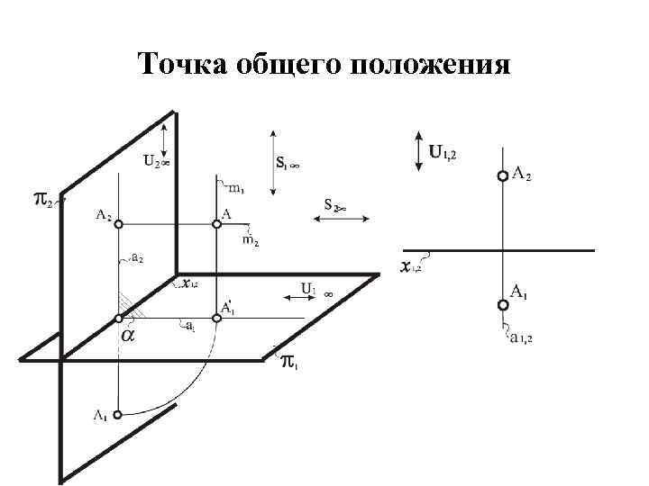 Общий вид точек. Проецирование точек общего положения. Точка общего положения. Точки общего и частного положения. Точка общего положения принадлежит.