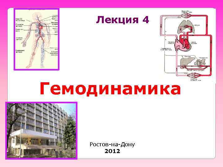 Лекция 4 Гемодинамика Ростов-на-Дону 2012 