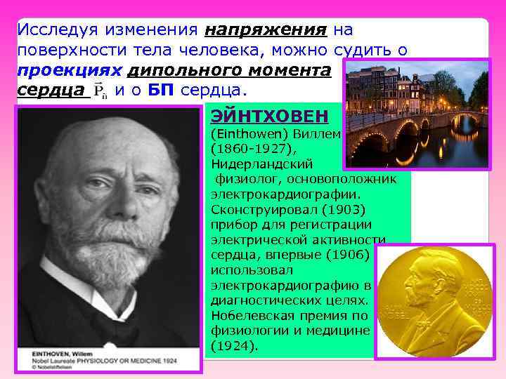 Исследуя изменения напряжения на поверхности тела человека, можно судить о проекциях дипольного момента сердца