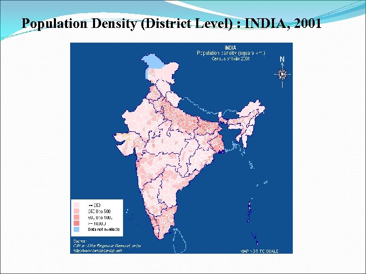 Population Density (District Level) : INDIA, 2001 