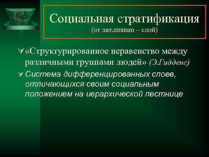 2 социальное неравенство и социальная стратификация