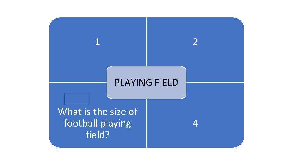 1 2 1 ARENA PLAYING FIELD What is the size of football playing field?