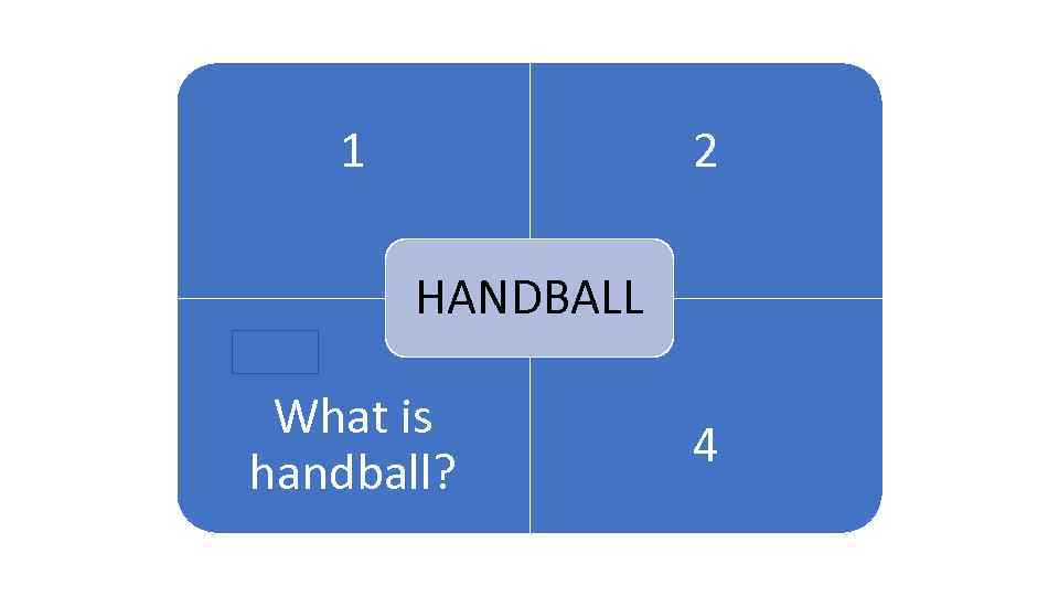 1 2 1 ARENA HANDBALL What is handball? 4 