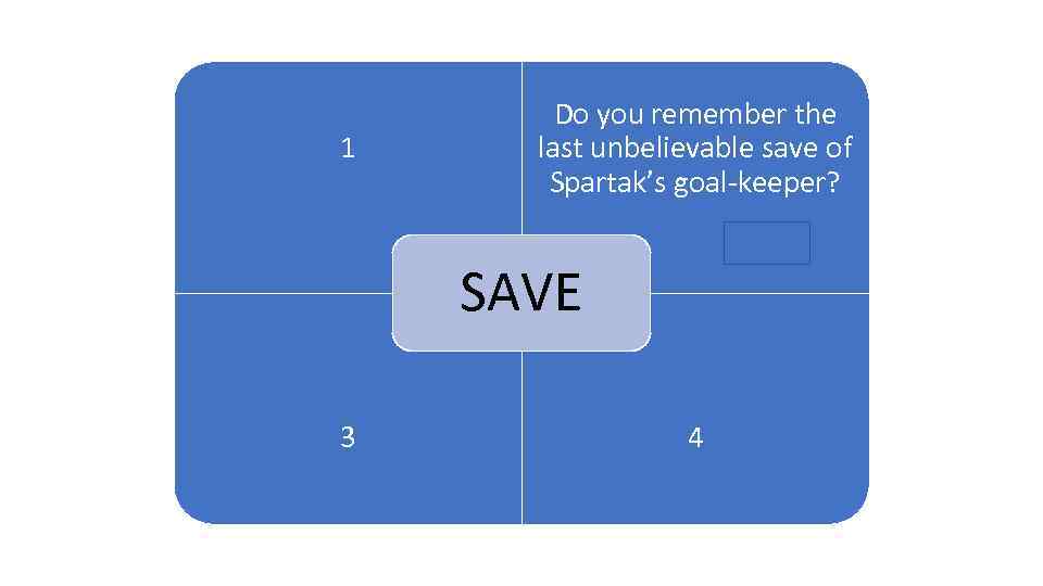 1 1 Do you remember the last unbelievable save of Spartak’s goal-keeper? ARENA SAVE