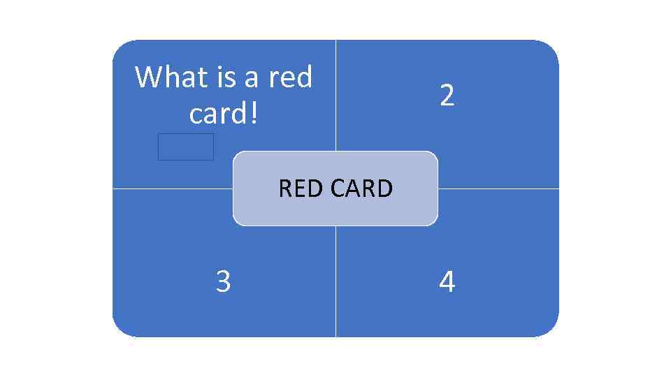 What is a red card! 1 2 ARENA RED CARD 3 4 