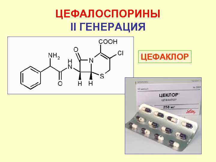 ЦЕФАЛОСПОРИНЫ II ГЕНЕРАЦИЯ ЦЕФАКЛОР 