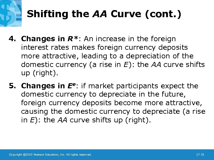 Shifting the AA Curve (cont. ) 4. Changes in R*: An increase in the