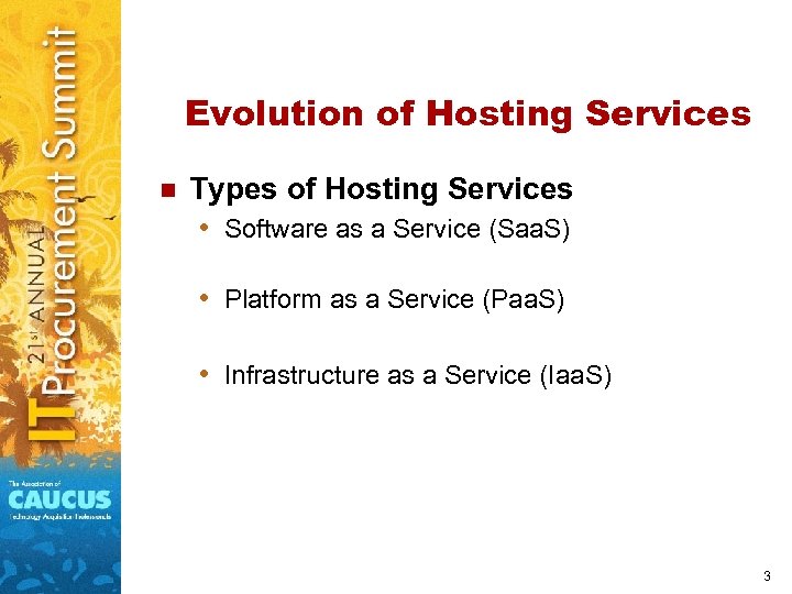 Evolution of Hosting Services n Types of Hosting Services • Software as a Service
