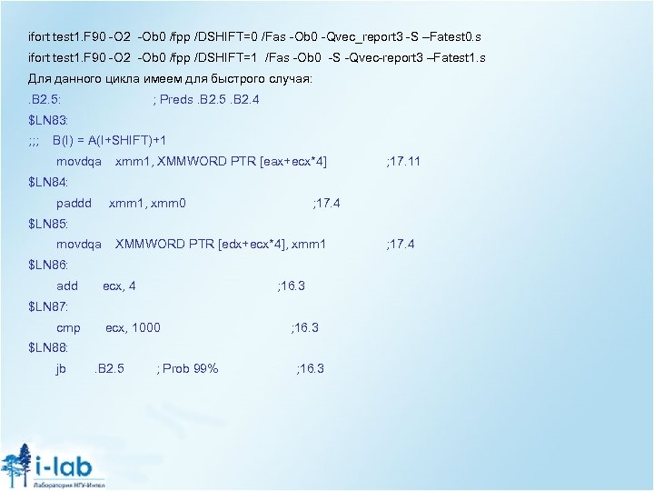 ifort test 1. F 90 -O 2 -Ob 0 /fpp /DSHIFT=0 /Fas -Ob 0