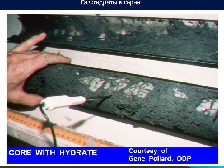 Газогидраты в керне 