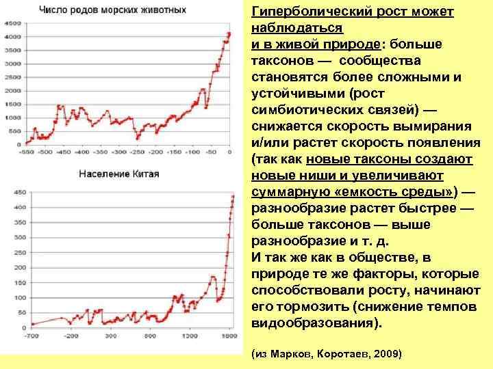 Гиперболический рост может наблюдаться и в живой природе: больше таксонов — сообщества становятся более