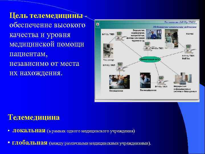 Цель телемедицины - обеспечение высокого качества и уровня медицинской помощи пациентам, независимо от места