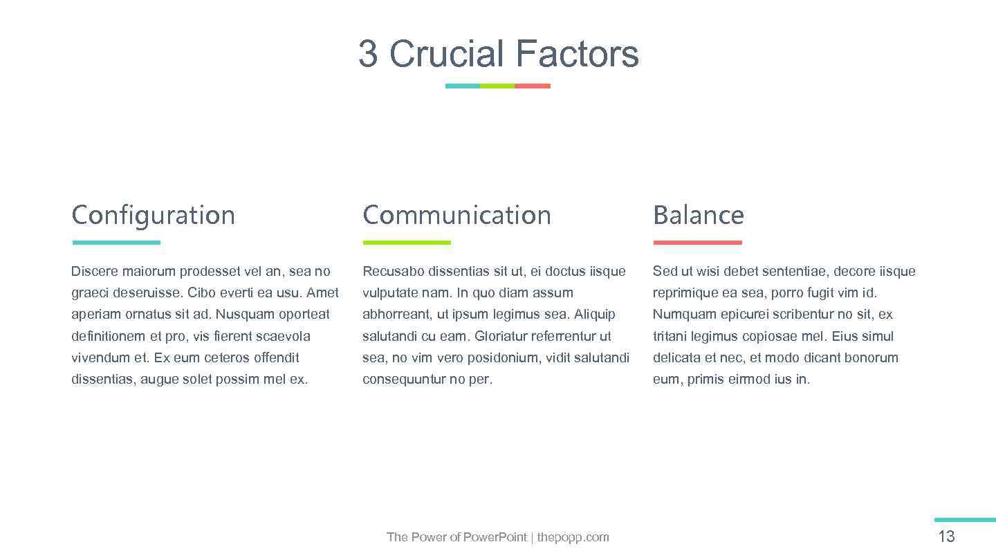 3 Crucial Factors Configuration Communication Balance Discere maiorum prodesset vel an, sea no Recusabo