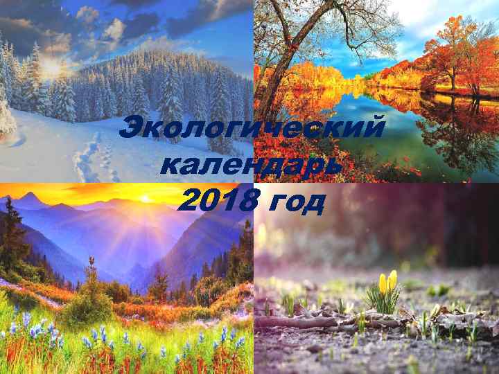 Экологический календарь 2018 год 