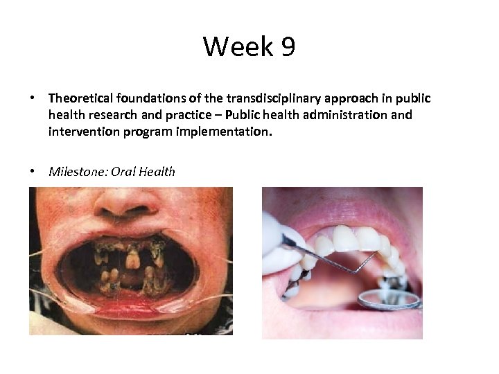 Week 9 • Theoretical foundations of the transdisciplinary approach in public health research and