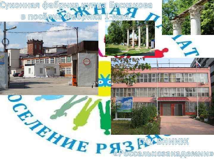 Суконная фабрика купца Баскакова в посёлке Фабрика 1 -мая. ГНУ ВНИИЖ «Россельхозакадемии» 