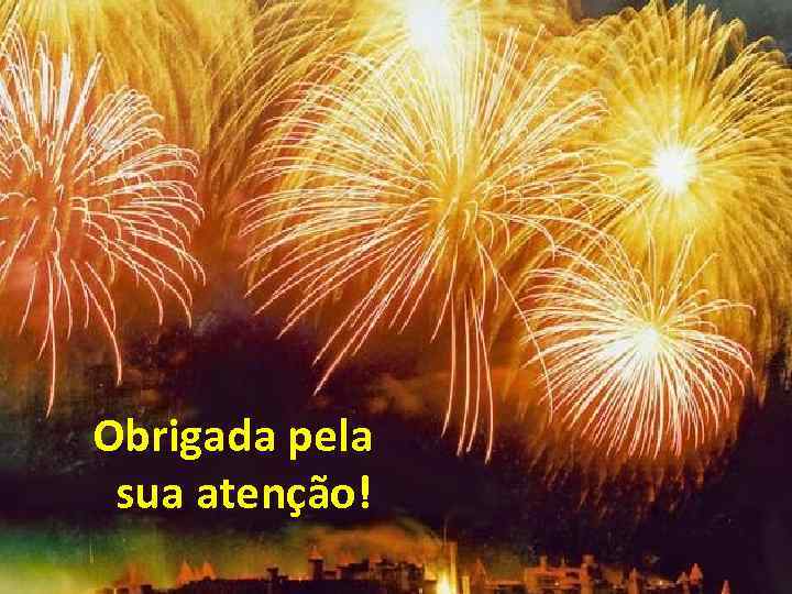 Obrigada pela sua atenção! 