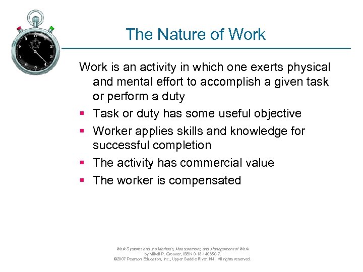 Nature Of Job Meaning