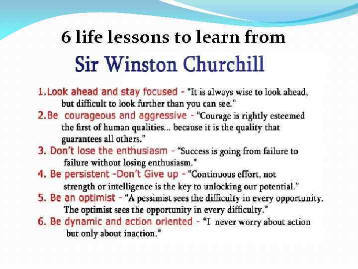 6 life lessons to learn from 